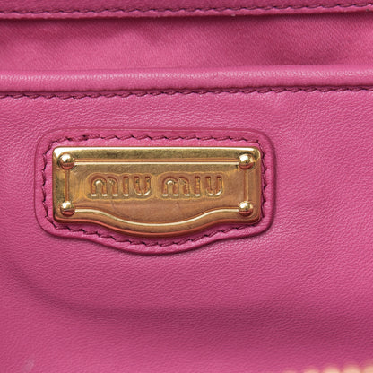 Miu Miu Nappa Matelasse Bauletto Top Handle Bowler Loto 7 of 16