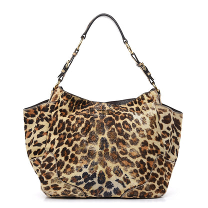 Prada Calf Hair Leopard Print Shoulder Bag Avorio 1 of 20