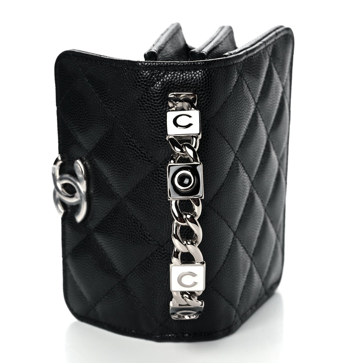 Chanel Caviar Quilted Pick Me Up Clutch With Chain Black 12 of 14