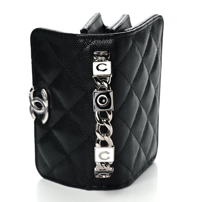 Chanel Caviar Quilted Pick Me Up Clutch With Chain Black 12 of 14