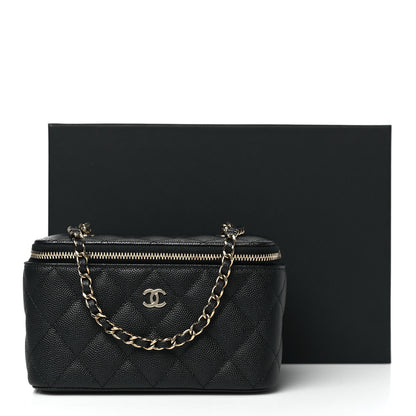 Chanel Caviar Quilted Small Vanity Case With Chain Black 11 of 11