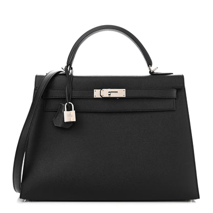 Hermes Epsom Kelly Sellier 32 Black 1 of 17