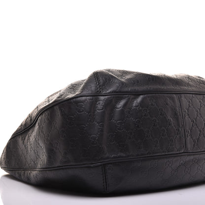 Gucci Guccissima Large New Ladies Web Hobo Black 8 of 9