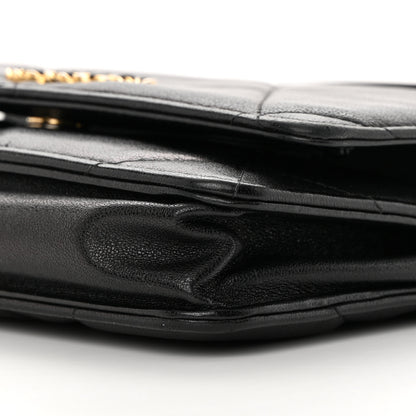 Chanel Shiny Goatskin Quilted Chanel 19 Wallet On Chain WOC Black 11 of 23