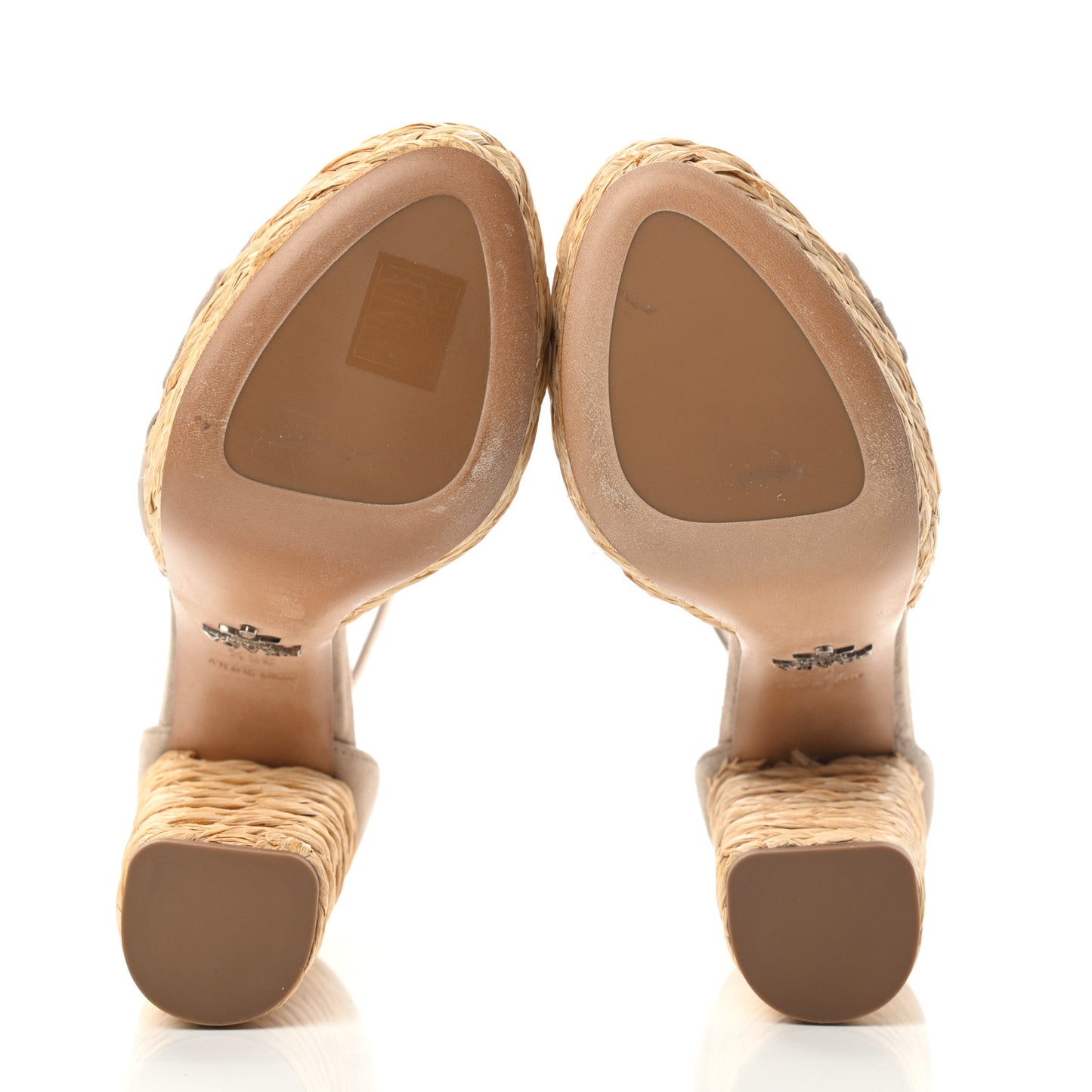 Suede Raffia Platform Sandals 36.5 Corda