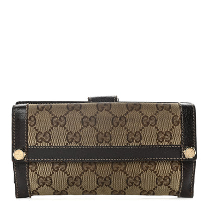 Gucci Crystal Monogram Continental Charmy Wallet Brown 1 of 13