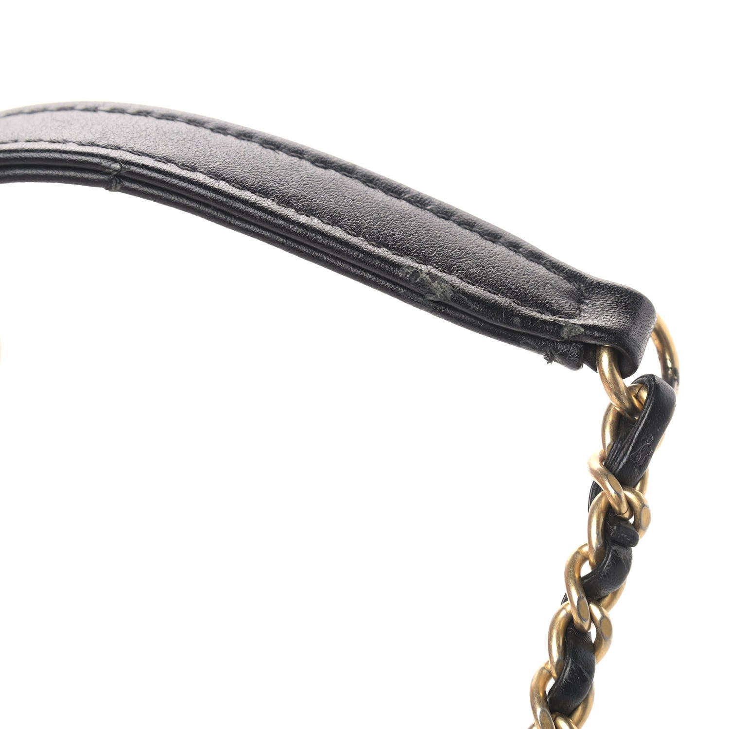 Chanel Aged Calfskin Chevron Quilted Mini Coco Handle Flap Black 12 of 15