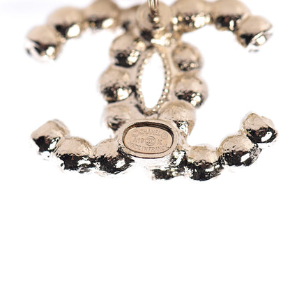 Chanel Pearl Crystal CC Earrings Gold 3 of 5