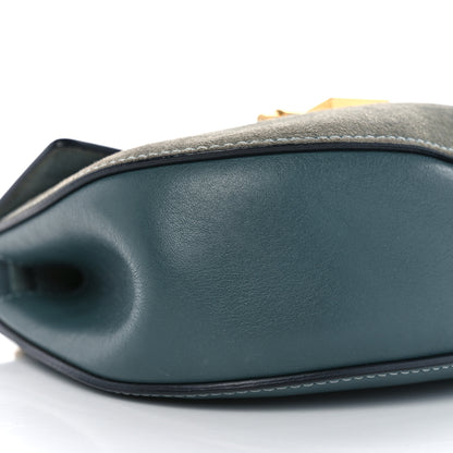 Chloe Suede Smooth Calfskin Mini Drew Shoulder Bag Cloudy Blue 7 of 12