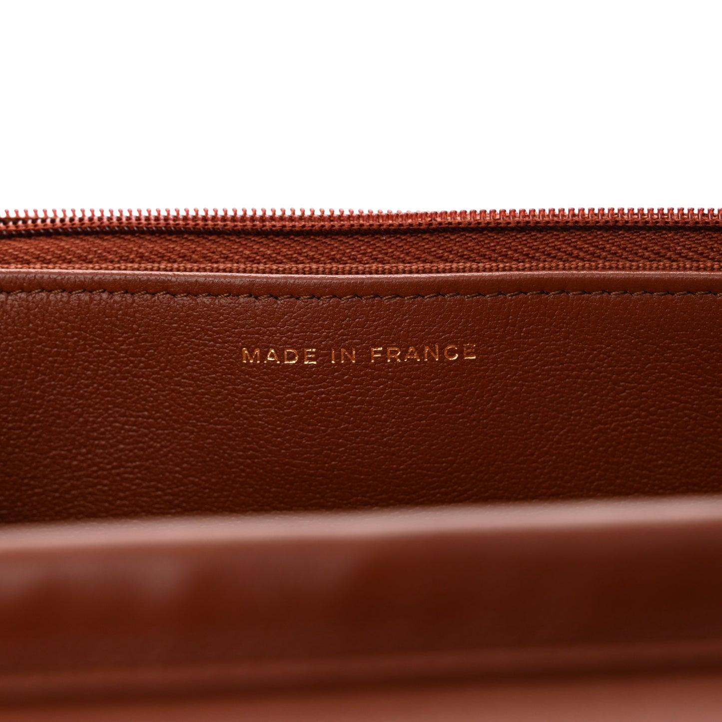Gradient Lambskin Quilted Wallet On Chain WOC Brown
