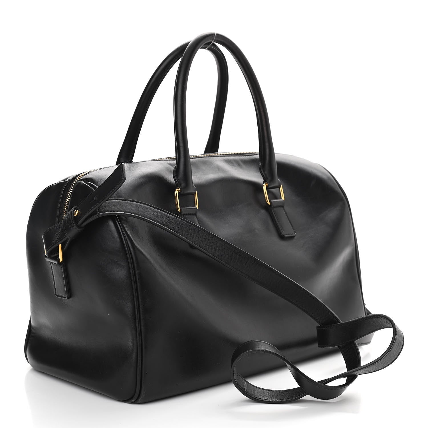 Saint Laurent Calfskin Classic Duffle 6 Black 3 of 10