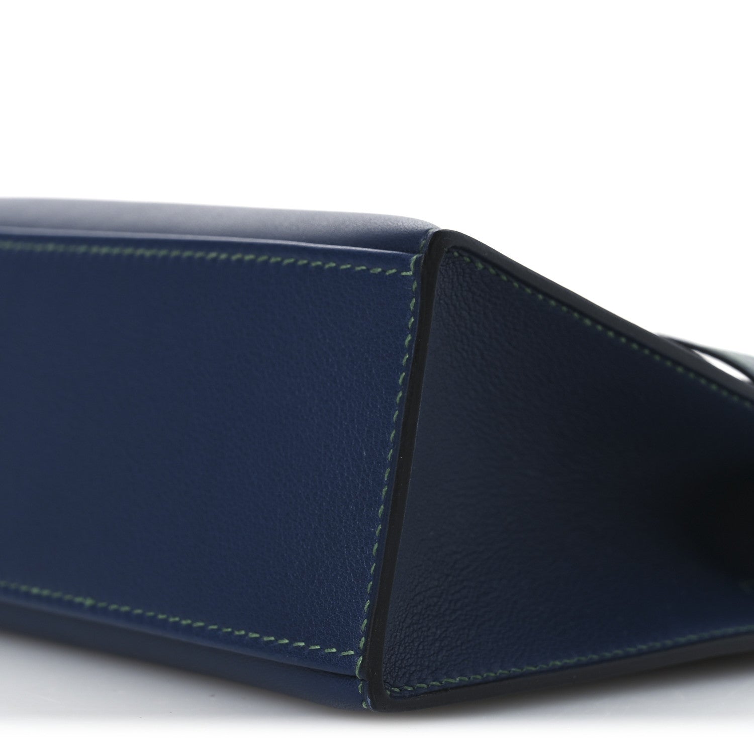 Hermes Swift Horseshoe Kelly Pochette Clutch  Bleu Navy Vert Vertigo 10 of 12