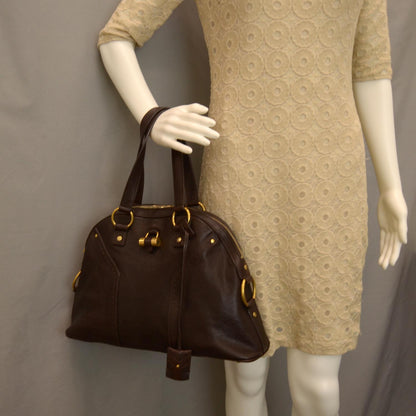 Saint Laurent Leather Large Muse Brown 2 of 7