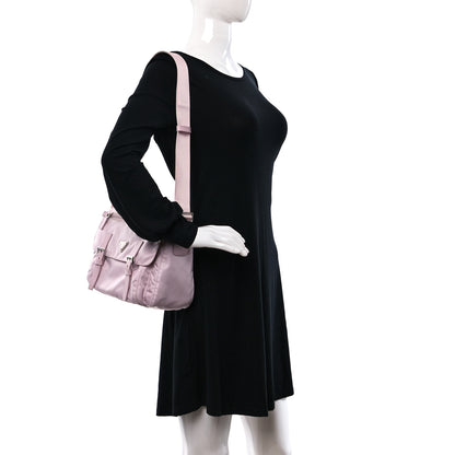Prada Re-Nylon Vela Saffiano Pocket Double Buckle Messenger Shoulder Bag Alabastro 2 of 10