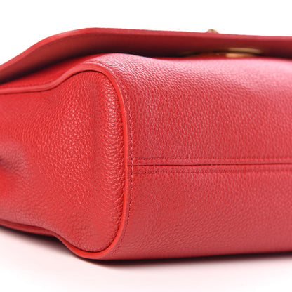 Mulberry Small Classic Grain Calfskin Medium Lily Flap Scarlet 8 of 9