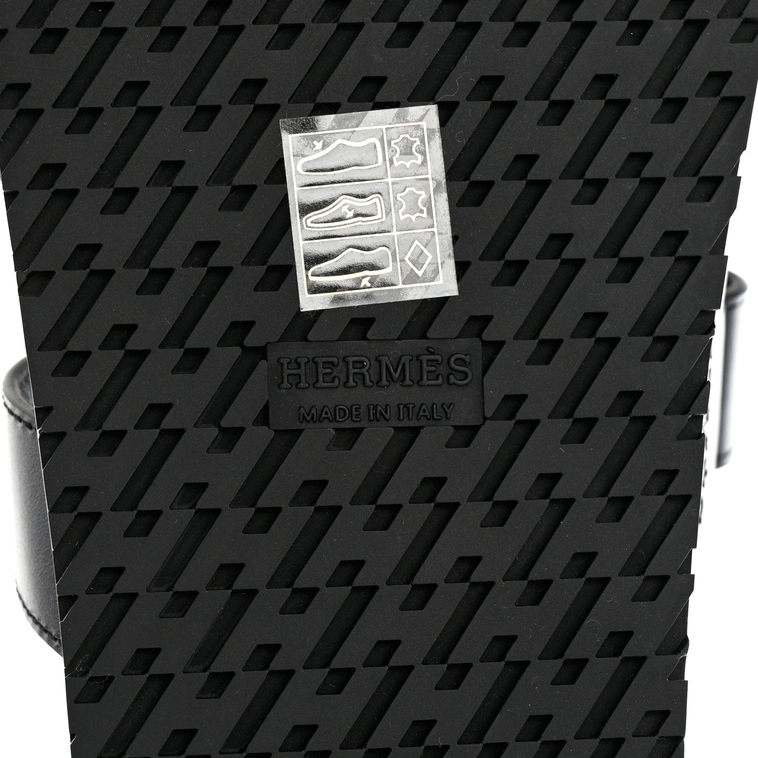 Hermes Calfskin Womens Chypre Sandals 36.5 Black 8 of 9