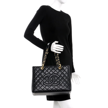 Chanel Caviar Quilted Grand Shopping Tote GST Black 2 of 10