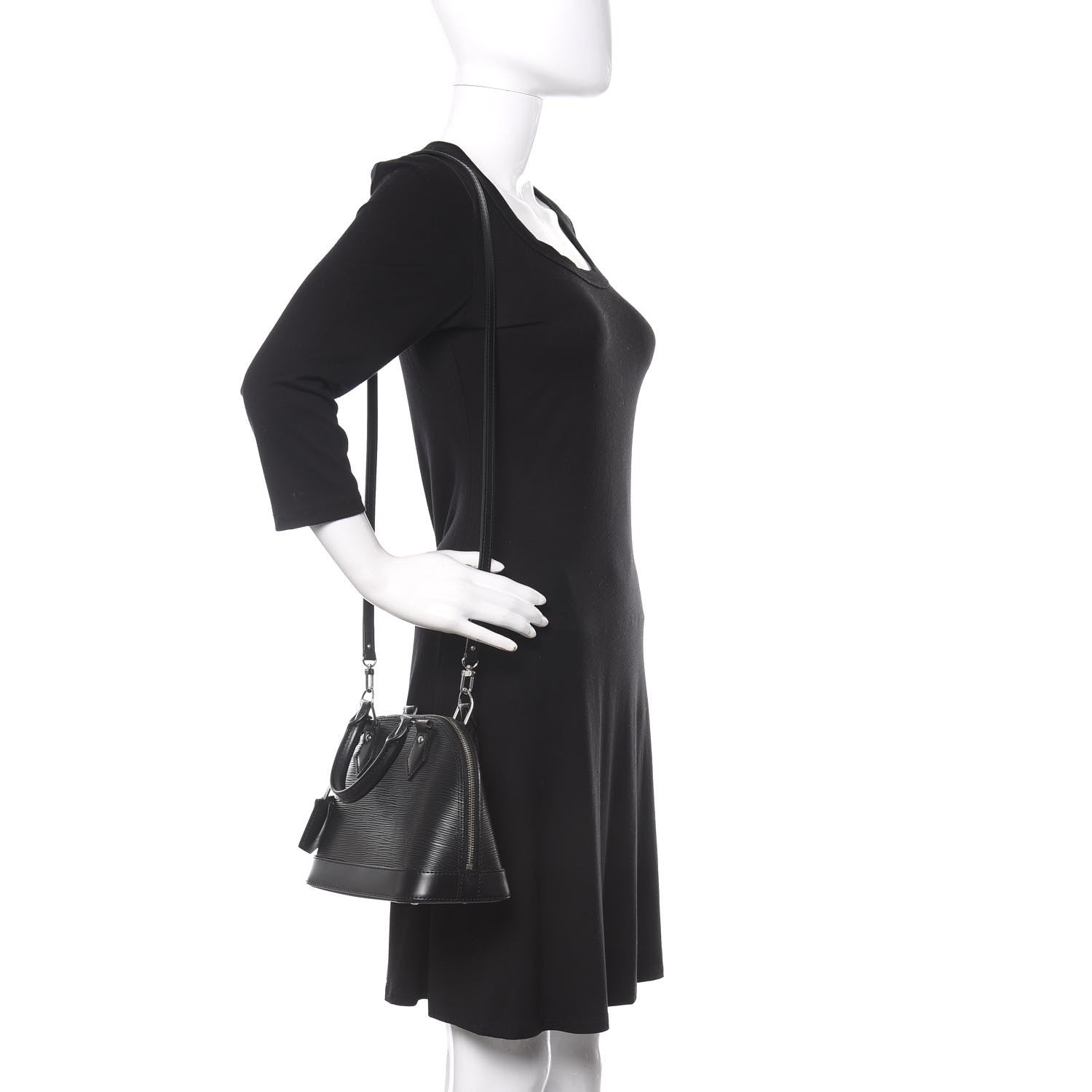 Louis Vuitton Epi Alma BB Black 2 of 8