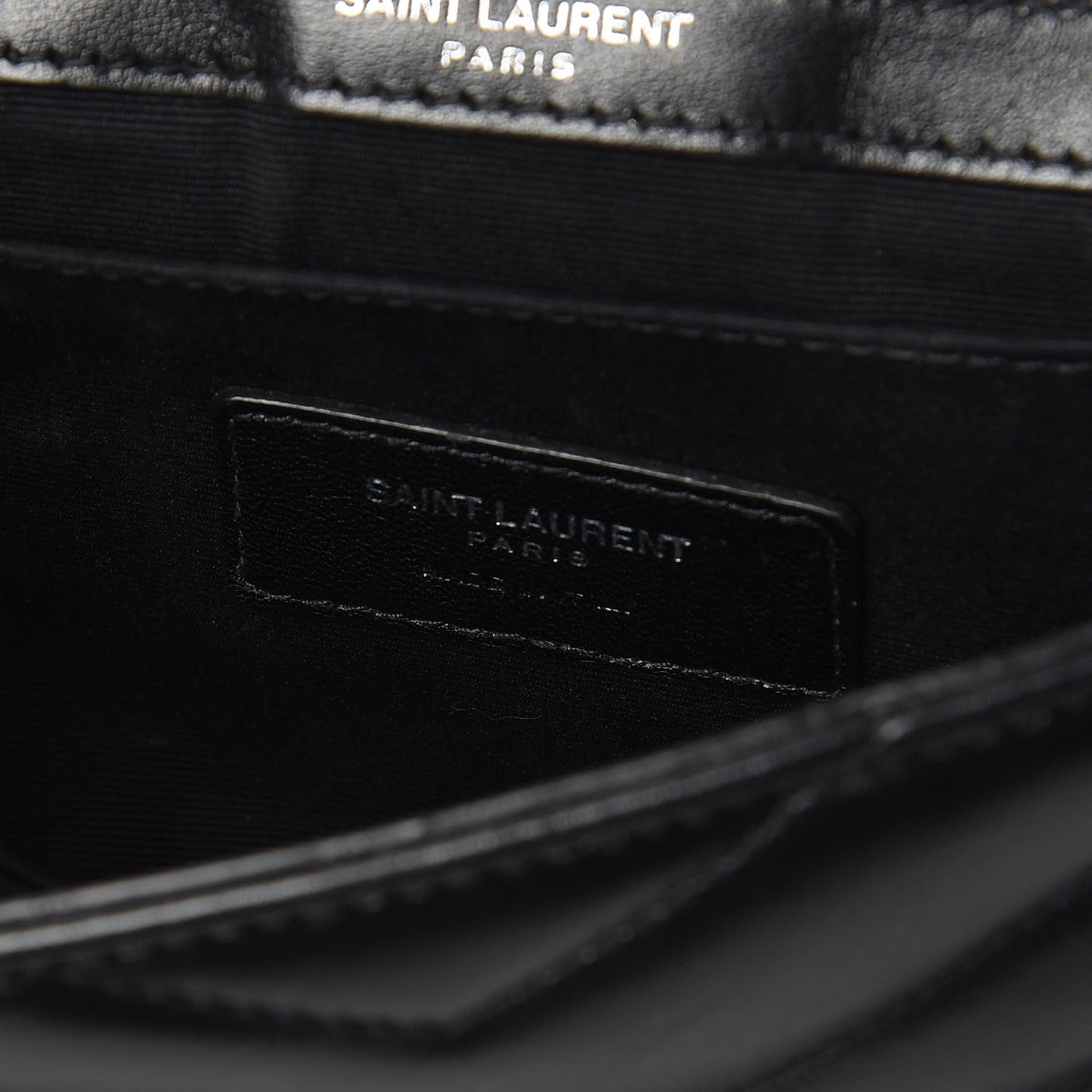 Calfskin Y Quilted Monogram Loulou Flap Bag Black