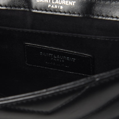 Saint Laurent Calfskin Y Quilted Monogram Loulou Flap Bag Black 9 of 10