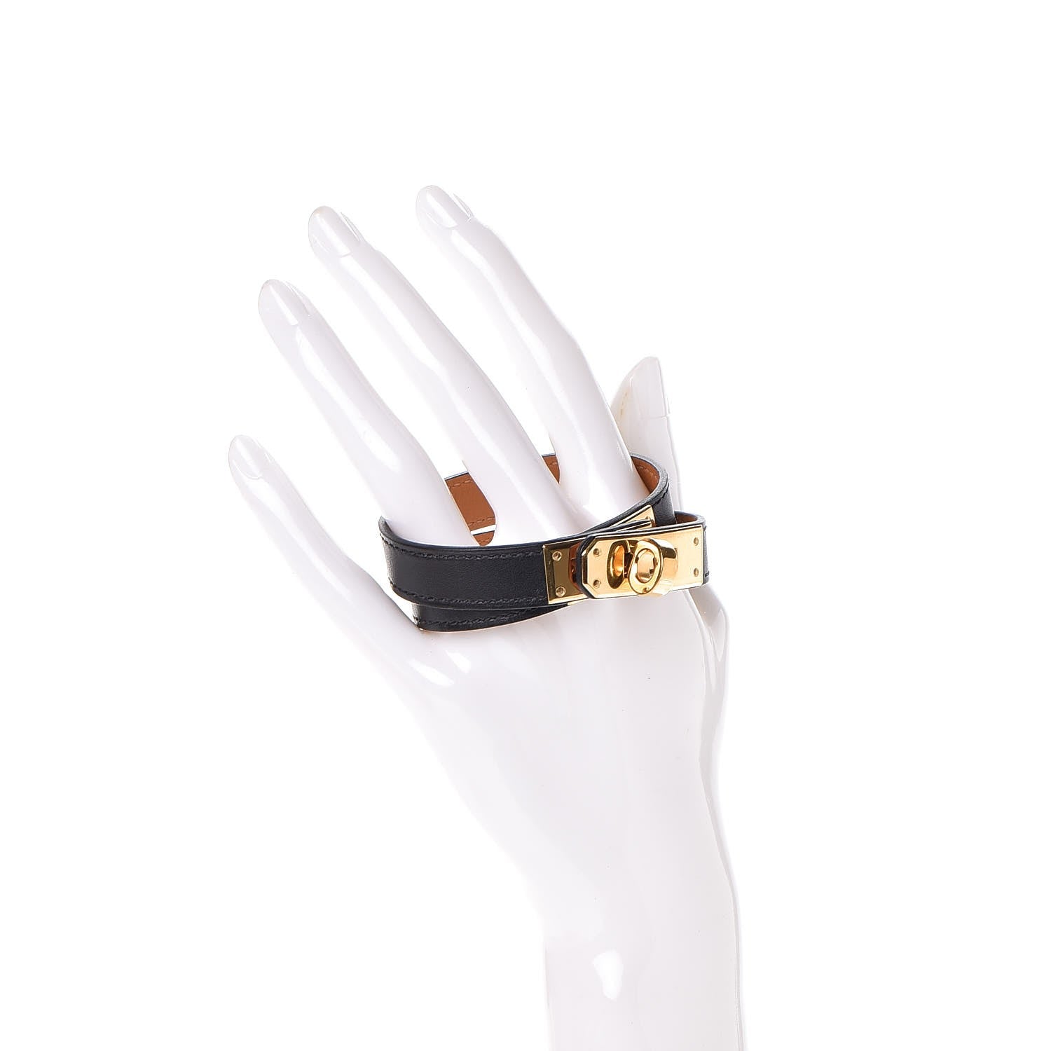 Hermes Chamonix Kelly Double Tour Bracelet S Black 2 of 6