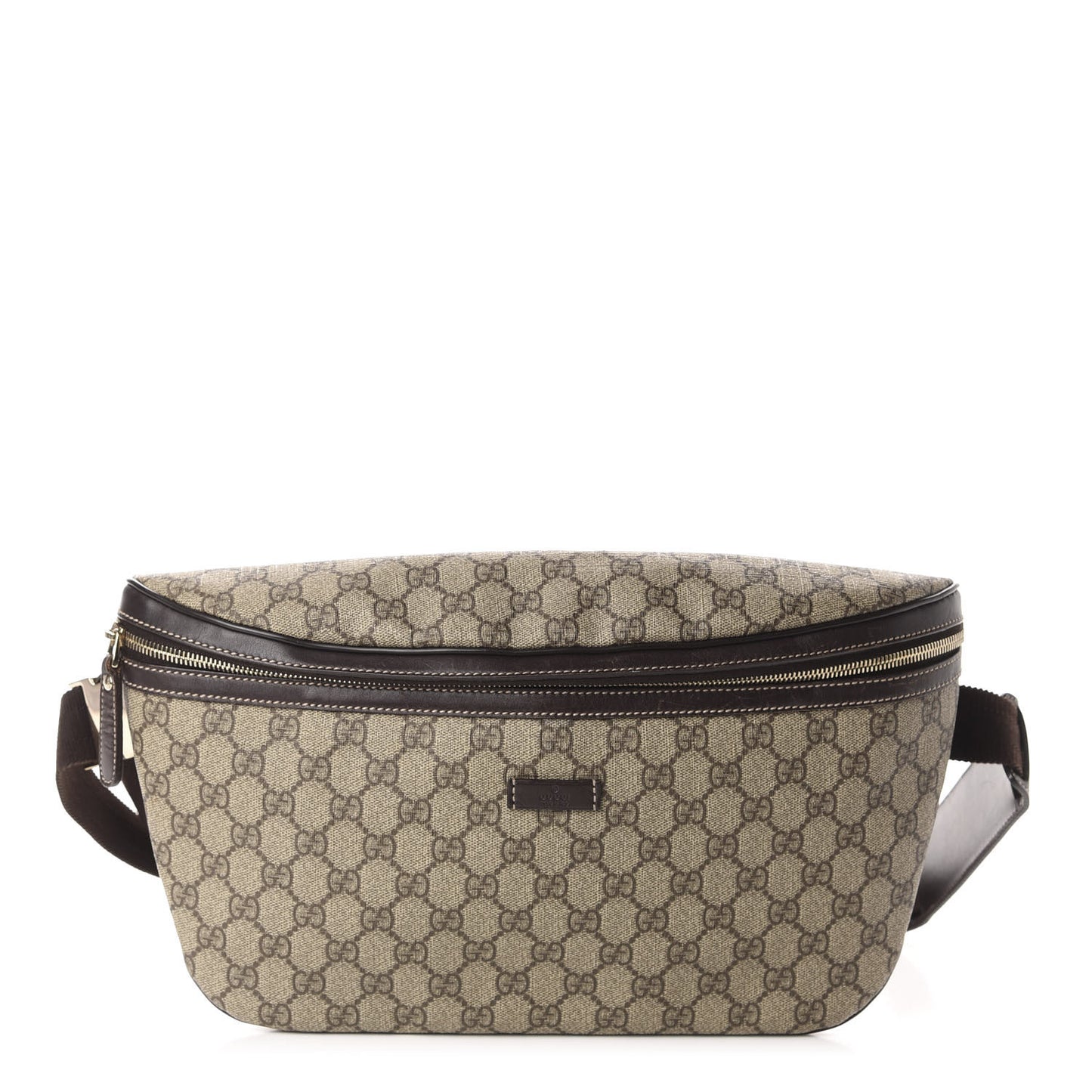 GG Supreme Monogram Belt Bag Dark Brown