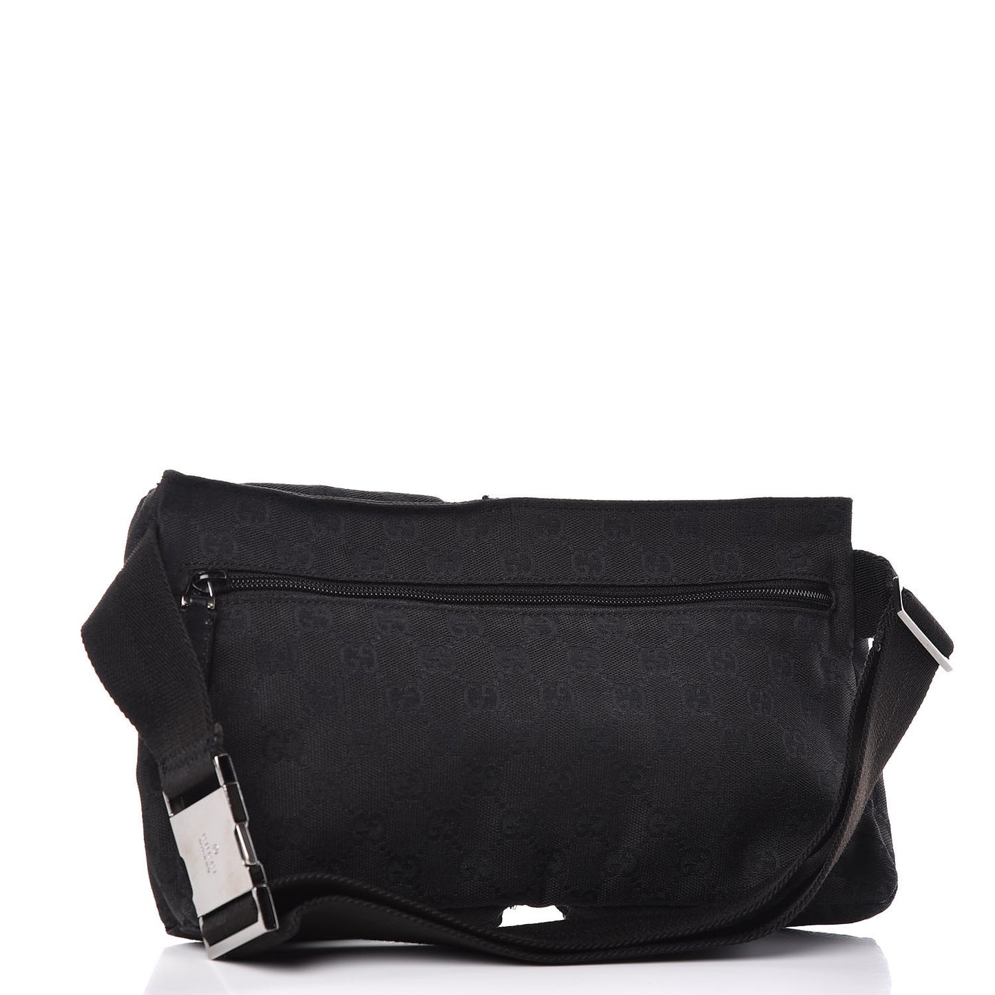 GG Monogram Double Pocket Belt Bag Black