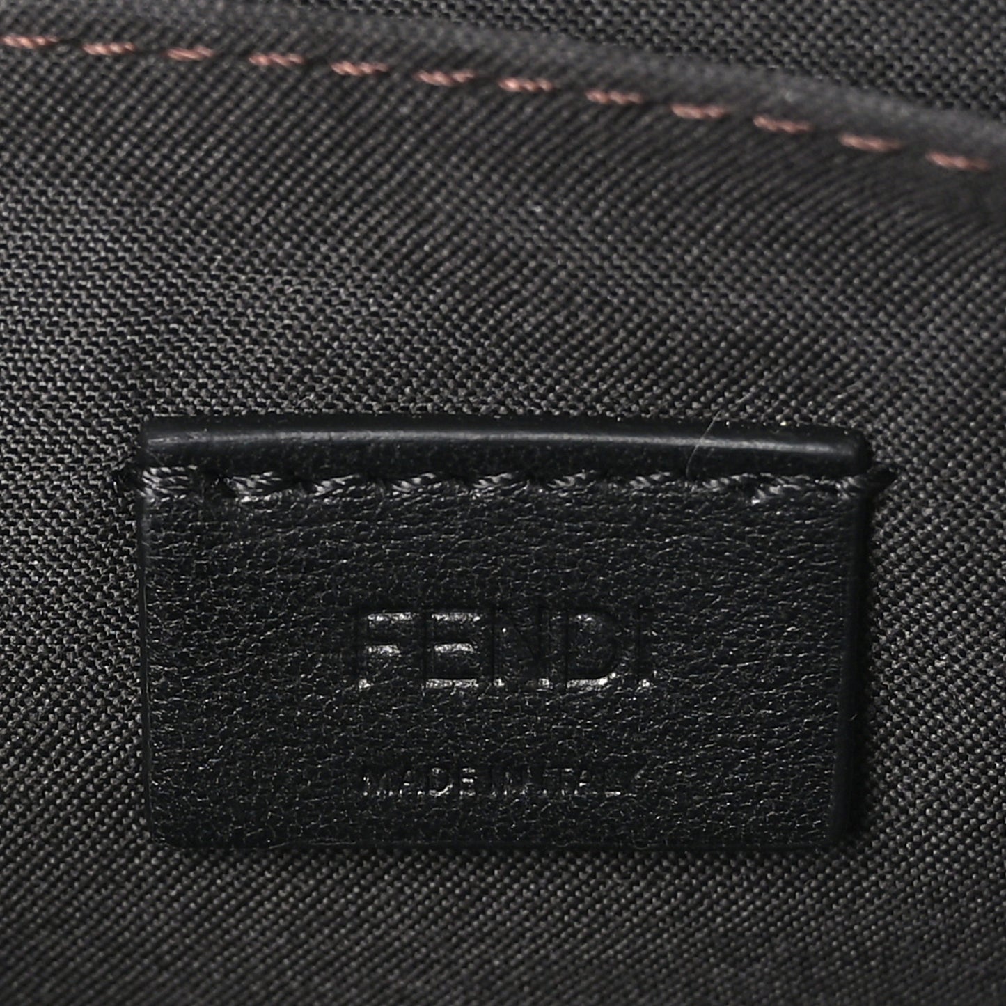 Vitello Soft F is Fendi Bi-Color FF 1974 Embossed Envelope Wallet On Chain with Pouches Maya Black