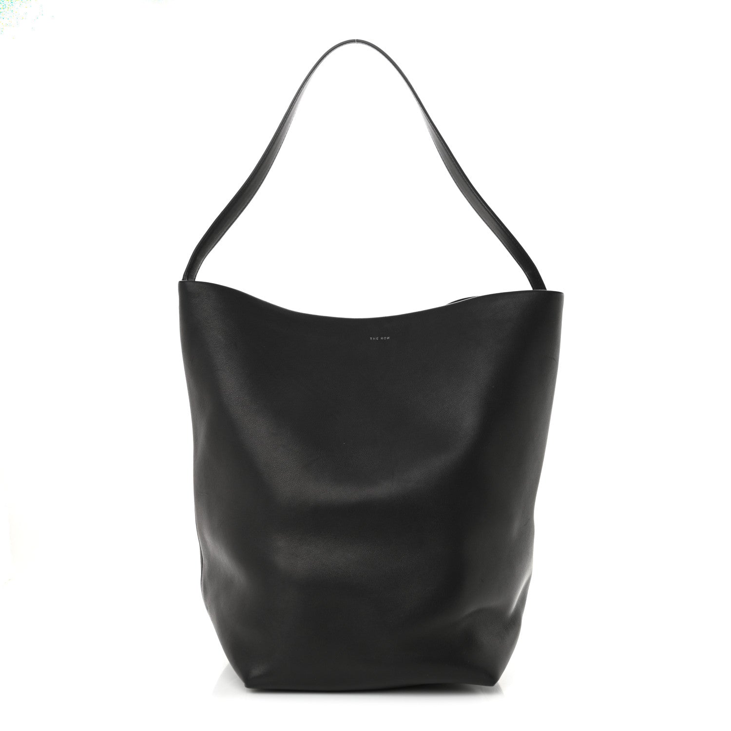 The Row Polished Saddle Calfskin Large N/S Park Tote Black 1 of 10