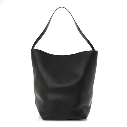 The Row Polished Saddle Calfskin Large N/S Park Tote Black 1 of 10