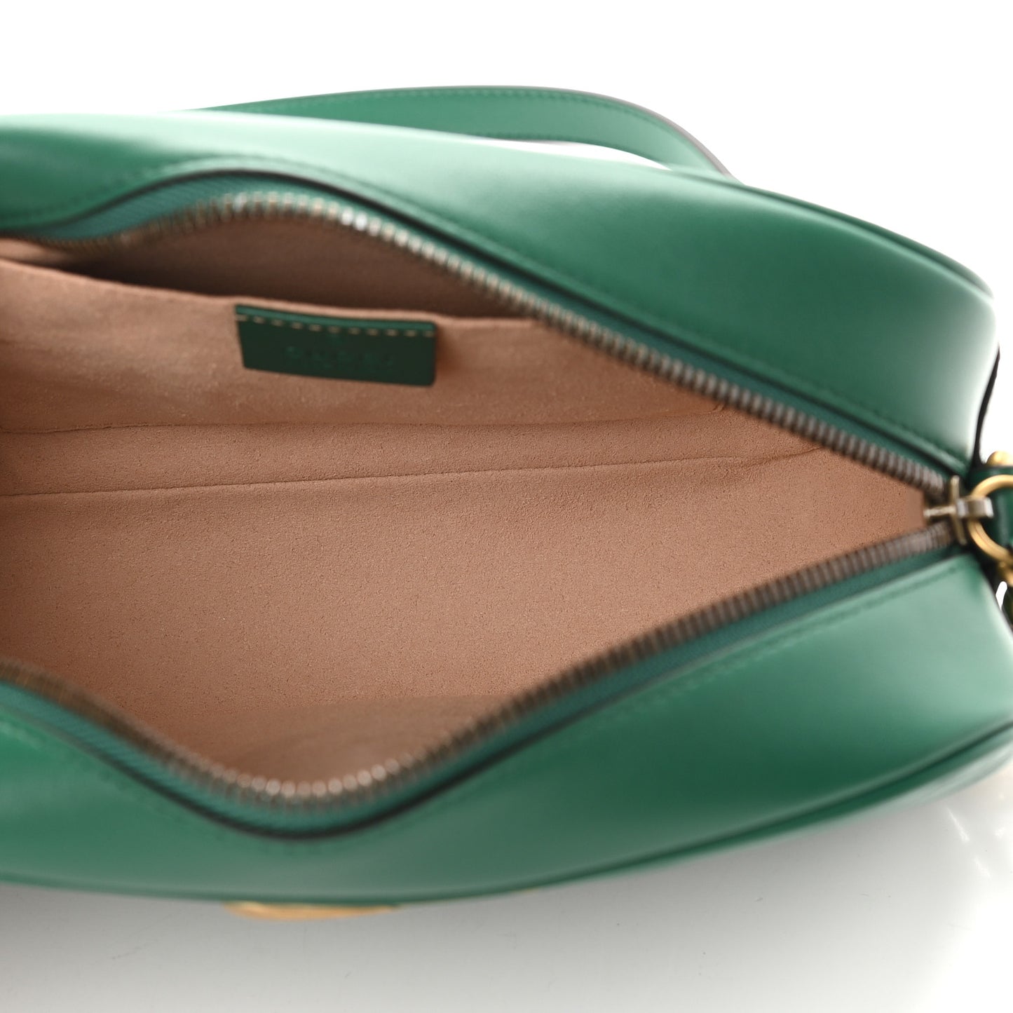 Calfskin Matelasse Small GG Marmont Chain Shoulder Bag Emerald Green