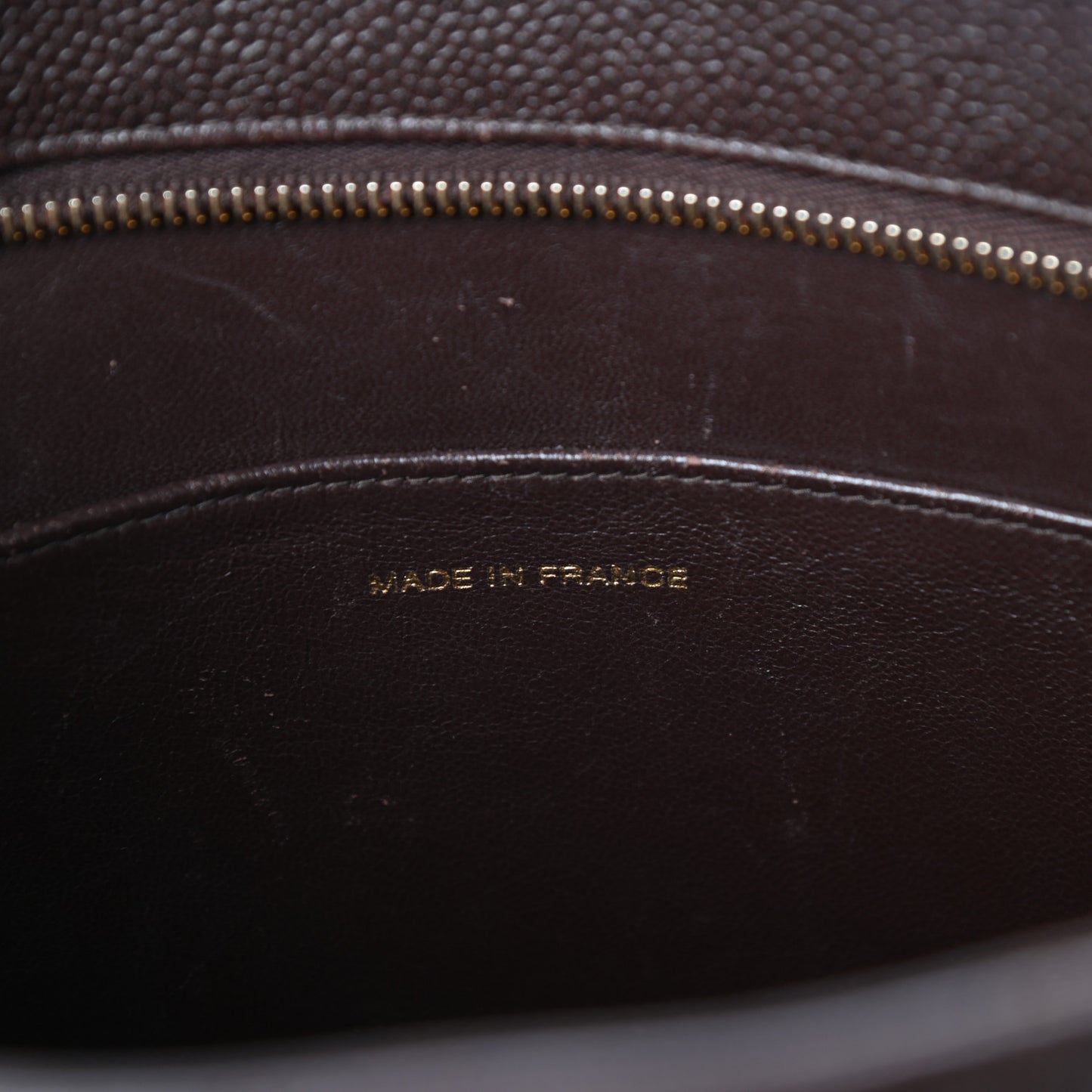Caviar Quilted Medallion Tote Dark Brown