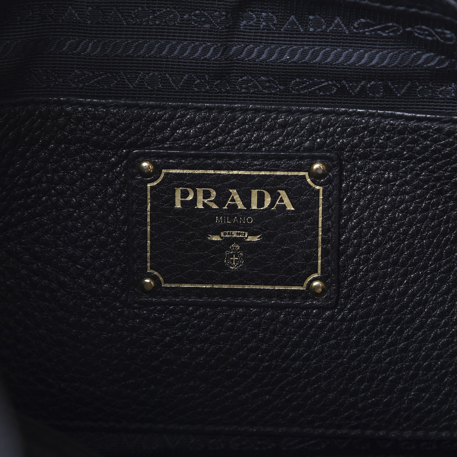 Prada Vitello Daino Side Pocket Tote Black 5 of 13