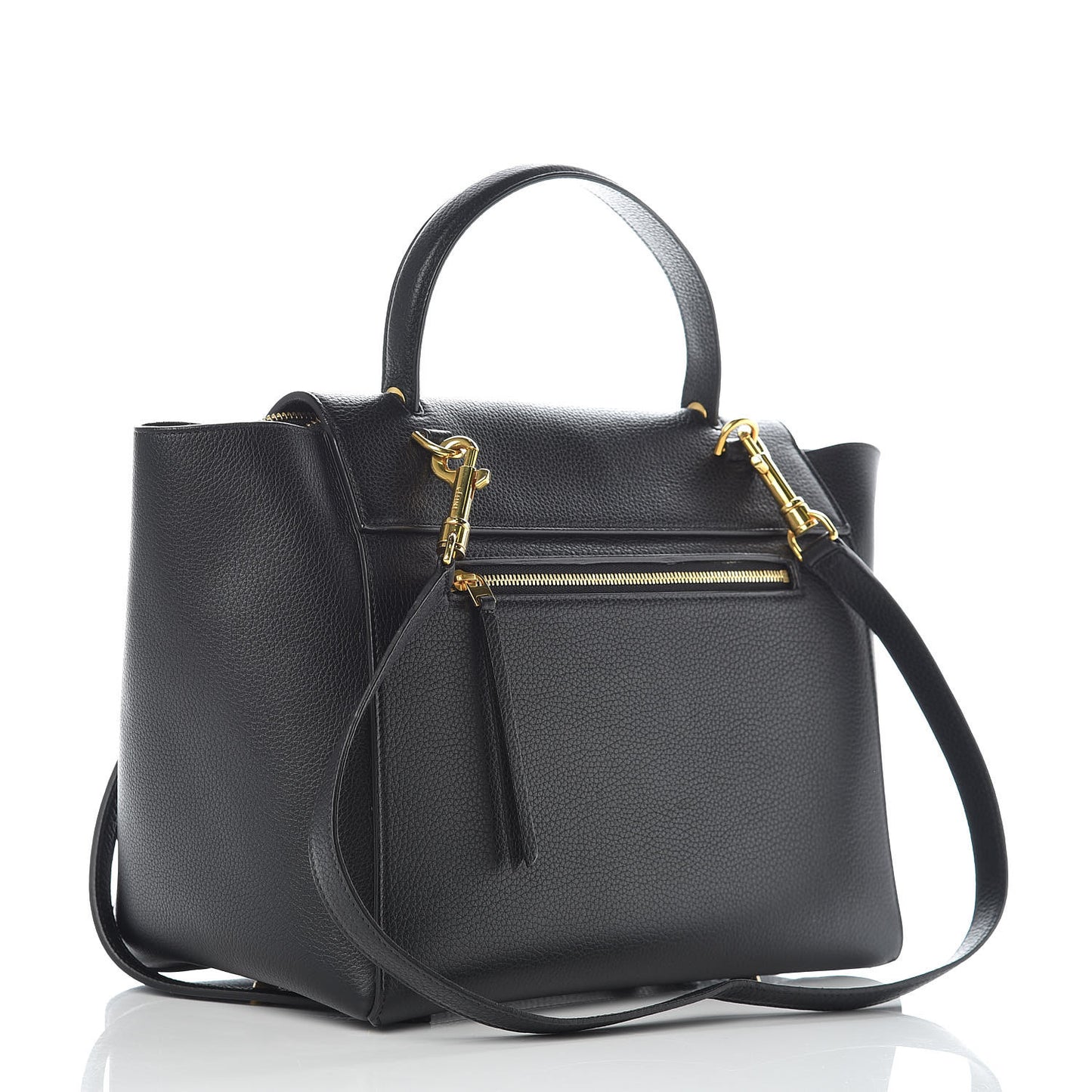 Grained Calfskin Mini Belt Bag Black