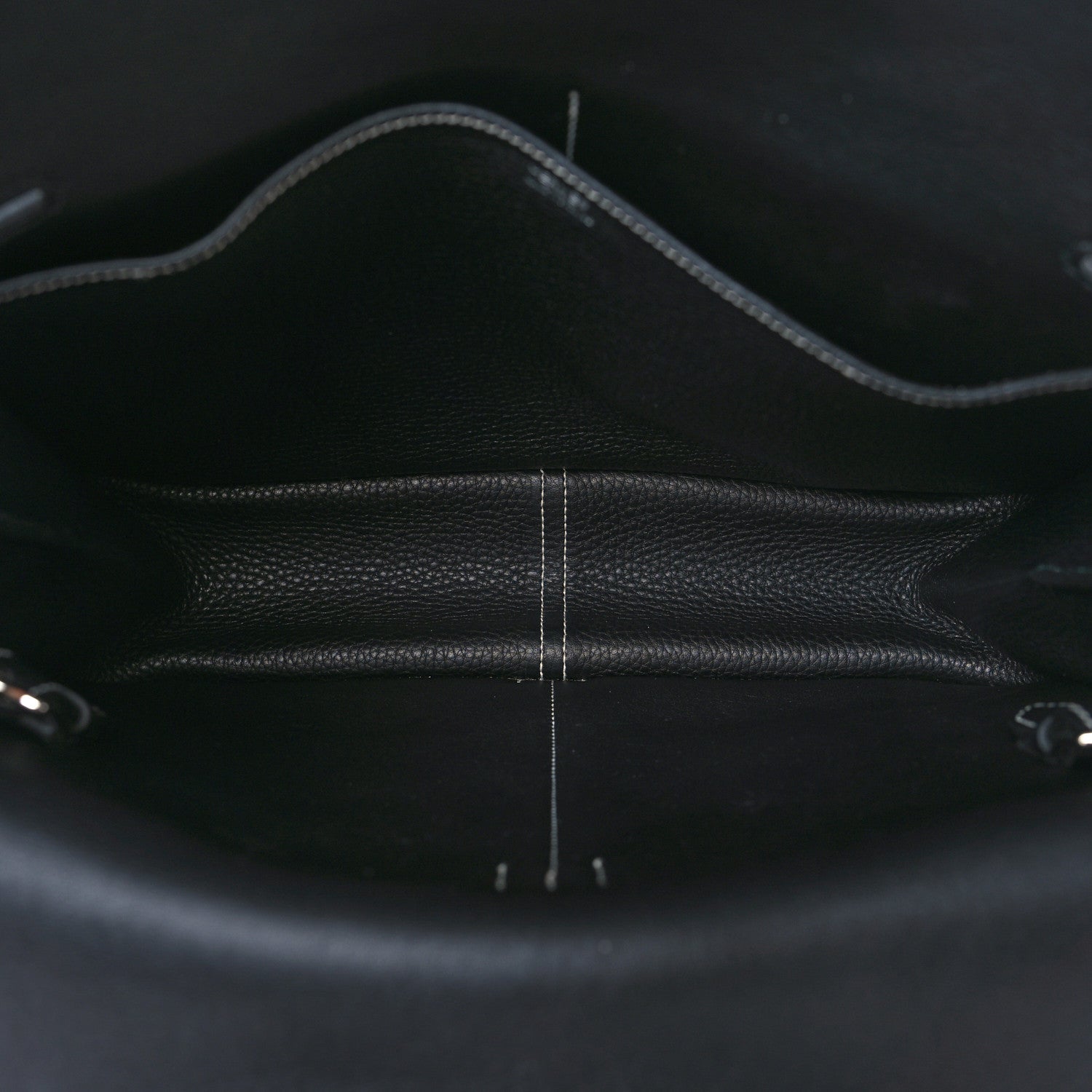 Hermes Taurillon Clemence Halzan 31 GM Black 6 of 10