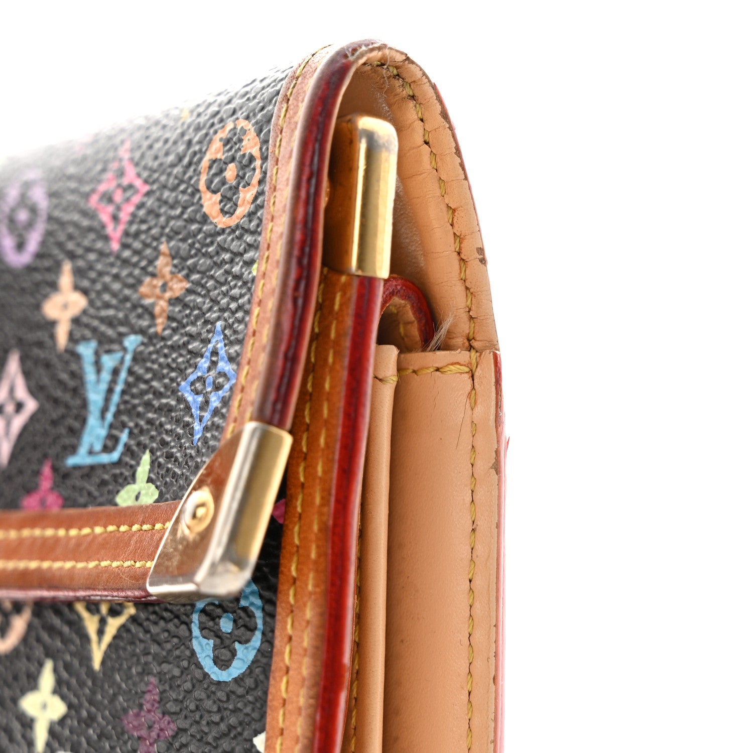 Louis Vuitton Monogram Multicolor Porte Tresor International Wallet Black 15 of 16