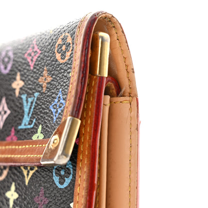 Louis Vuitton Monogram Multicolor Porte Tresor International Wallet Black 15 of 16