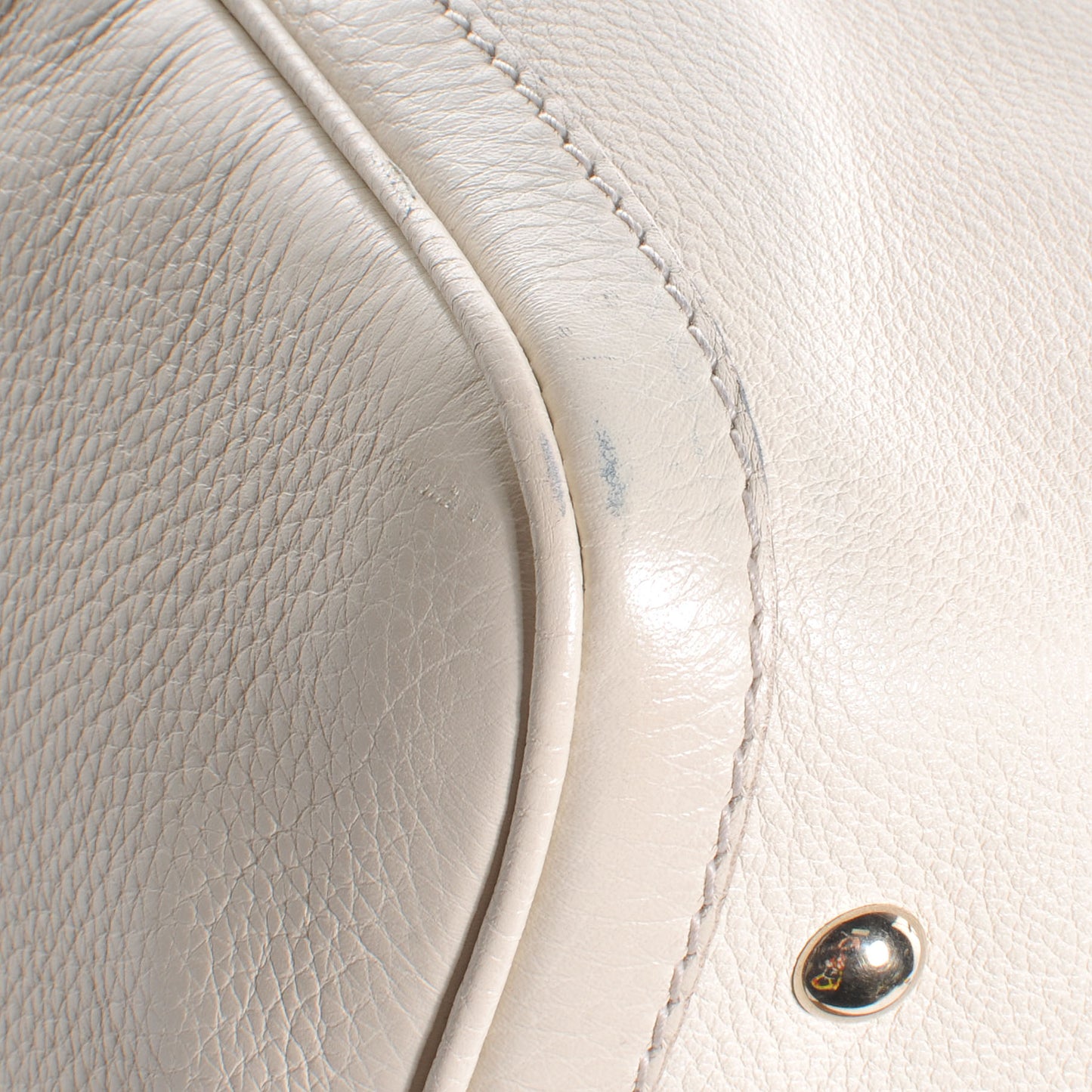 Leather Vintage Web Medium Boston Ivory