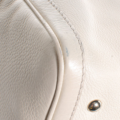 Gucci Leather Vintage Web Medium Boston Ivory 9 of 9