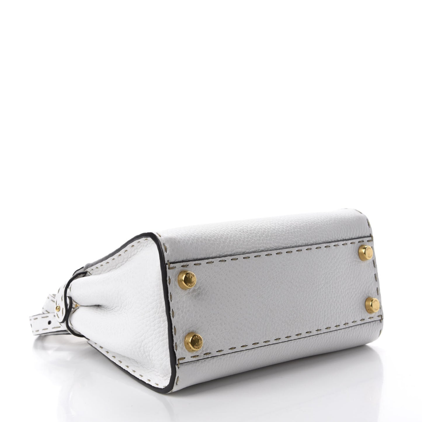 Cuoio Romano Selleria Mini Peekaboo Iconic Satchel White