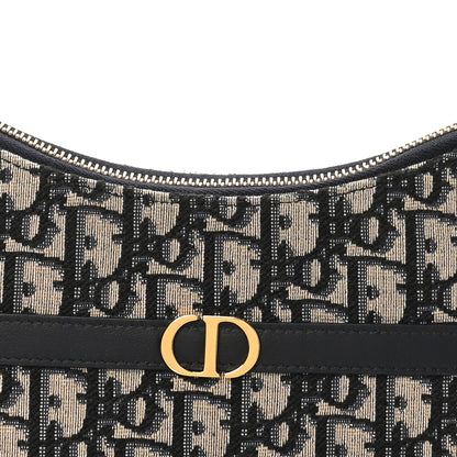 Christian Dior Oblique 30 Montaigne Mini Hobo Bag Blue 8 of 10