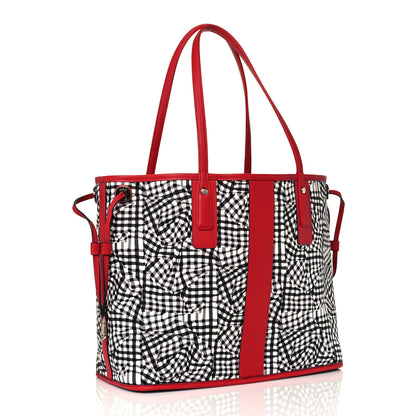 MCM Visetos Medium Liz Reversible Shopper Tote Ruby Red 13 of 19