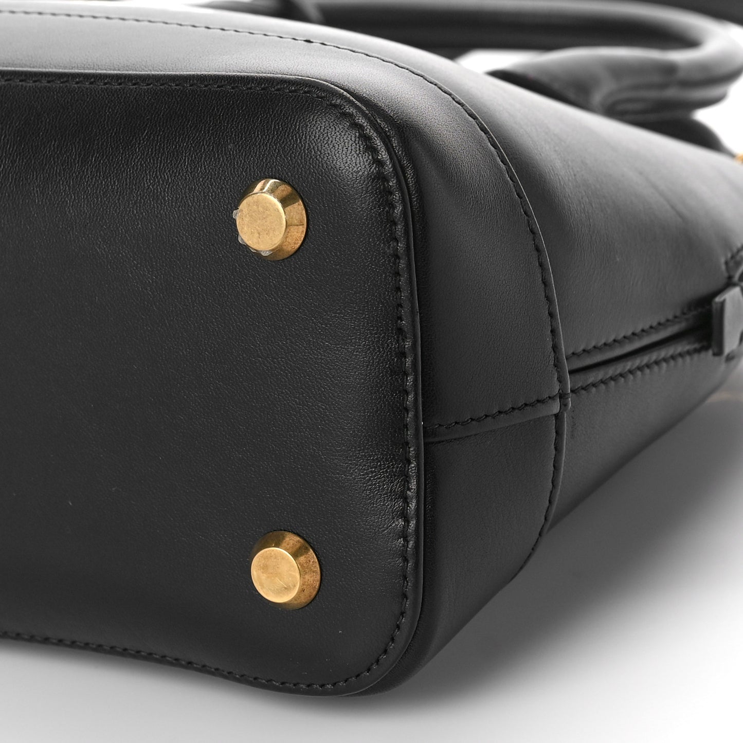 Soft Calfskin Puppy And Kitten S Ville Top Handle Bag Black