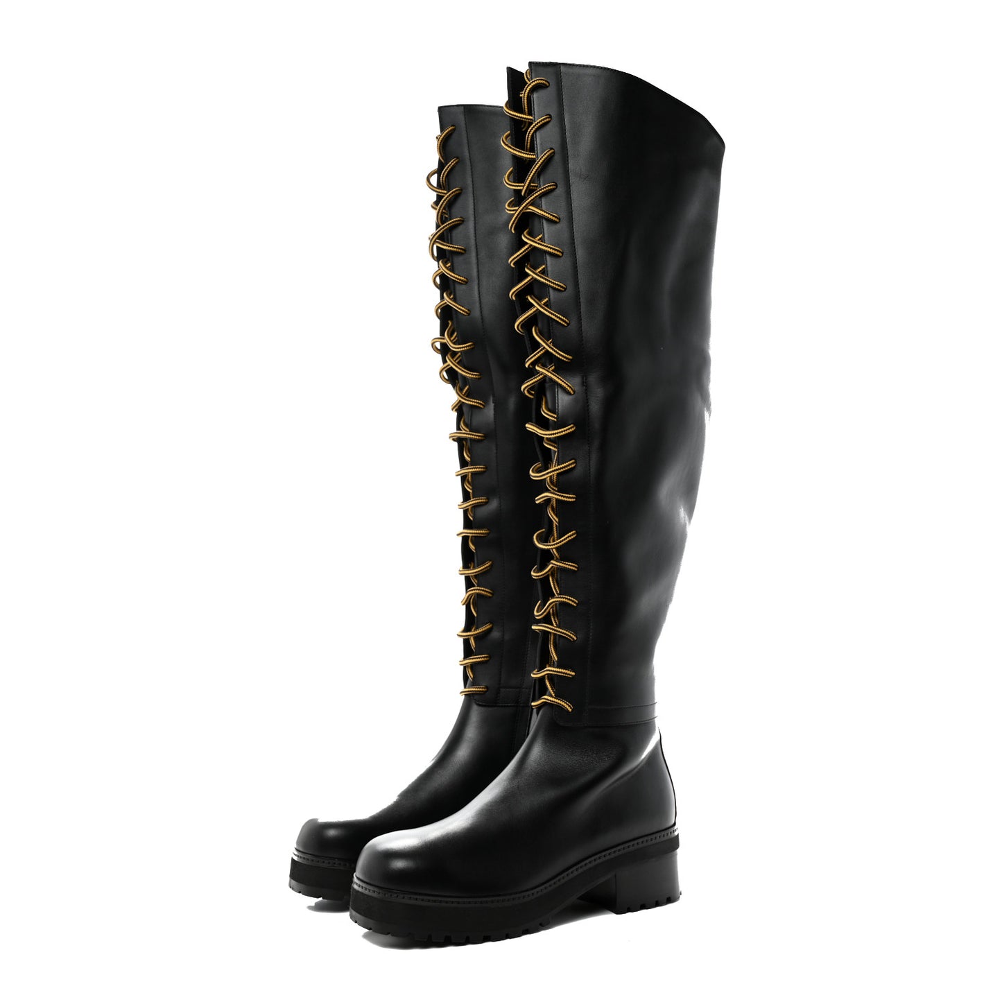 Soft Calfskin D-Road High Boots 38.5 Black