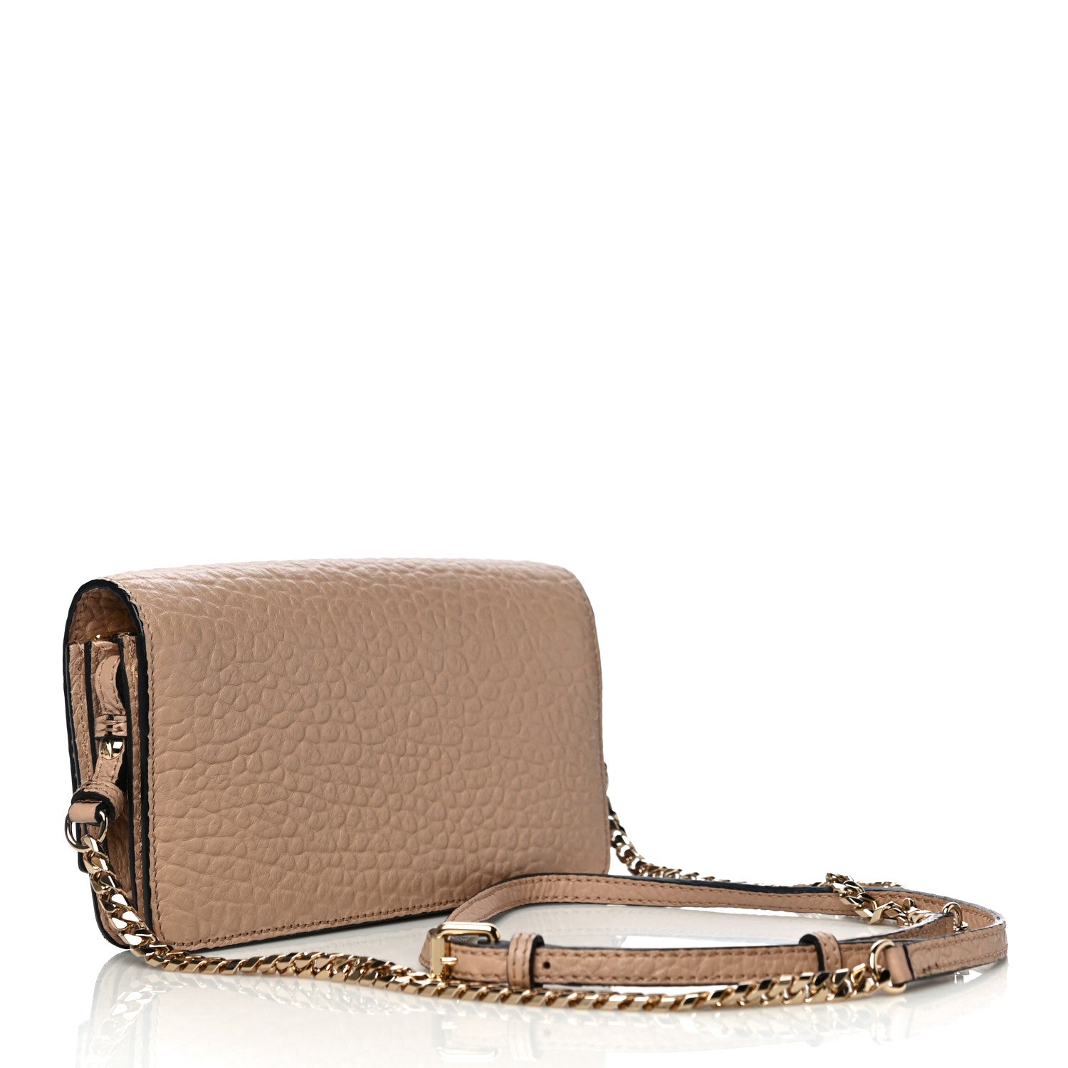 Burberry Signature Grain Small Madison Chain Clutch Pale Apricot 3 of 12