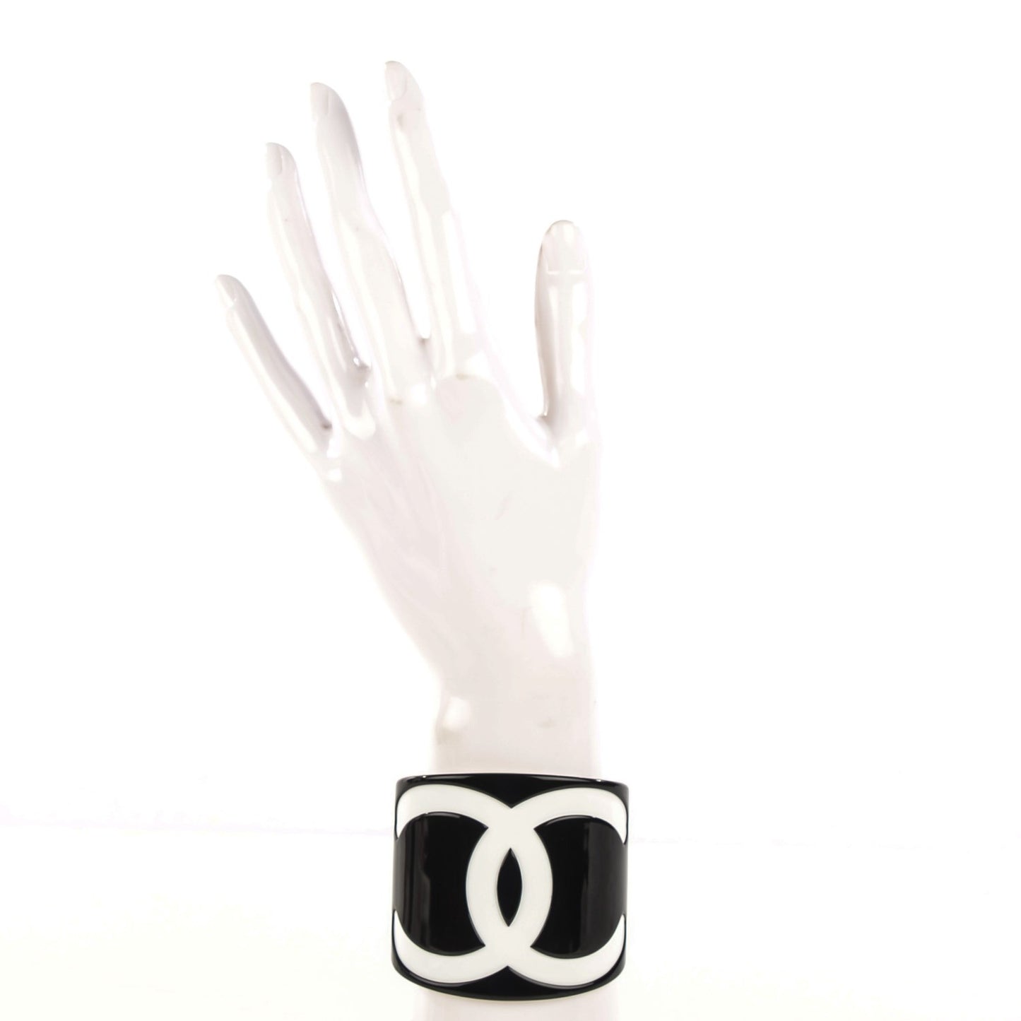 Resin CC Wide Cuff Black White