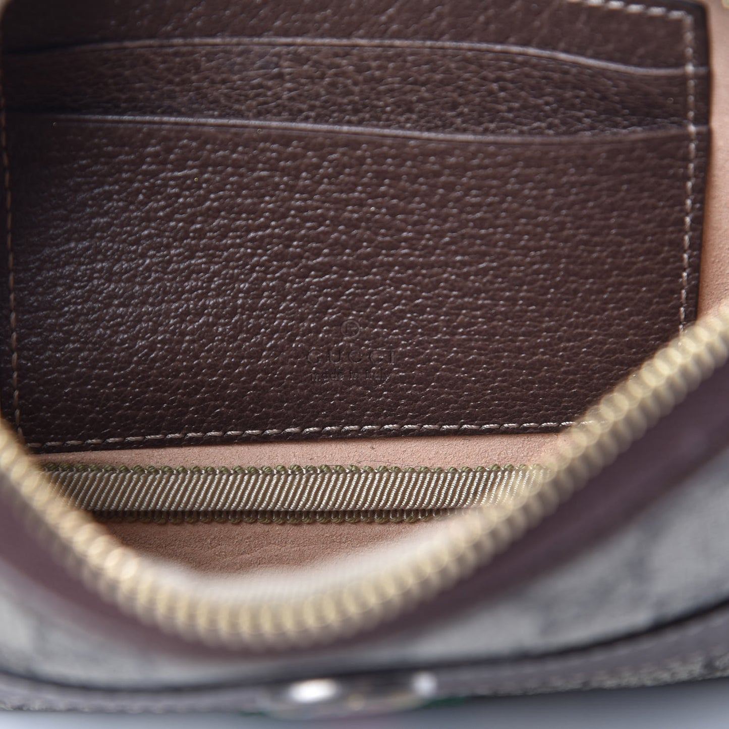 GG Supreme Monogram Ophidia Belted iPhone Case 85 34 Dark Brown
