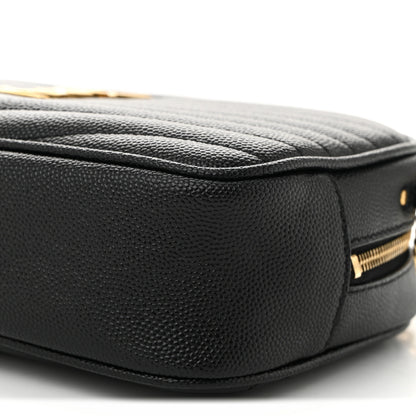 Saint Laurent Grain De Poudre Matelasse Monogram Mini Lou Camera Bag Black 10 of 10