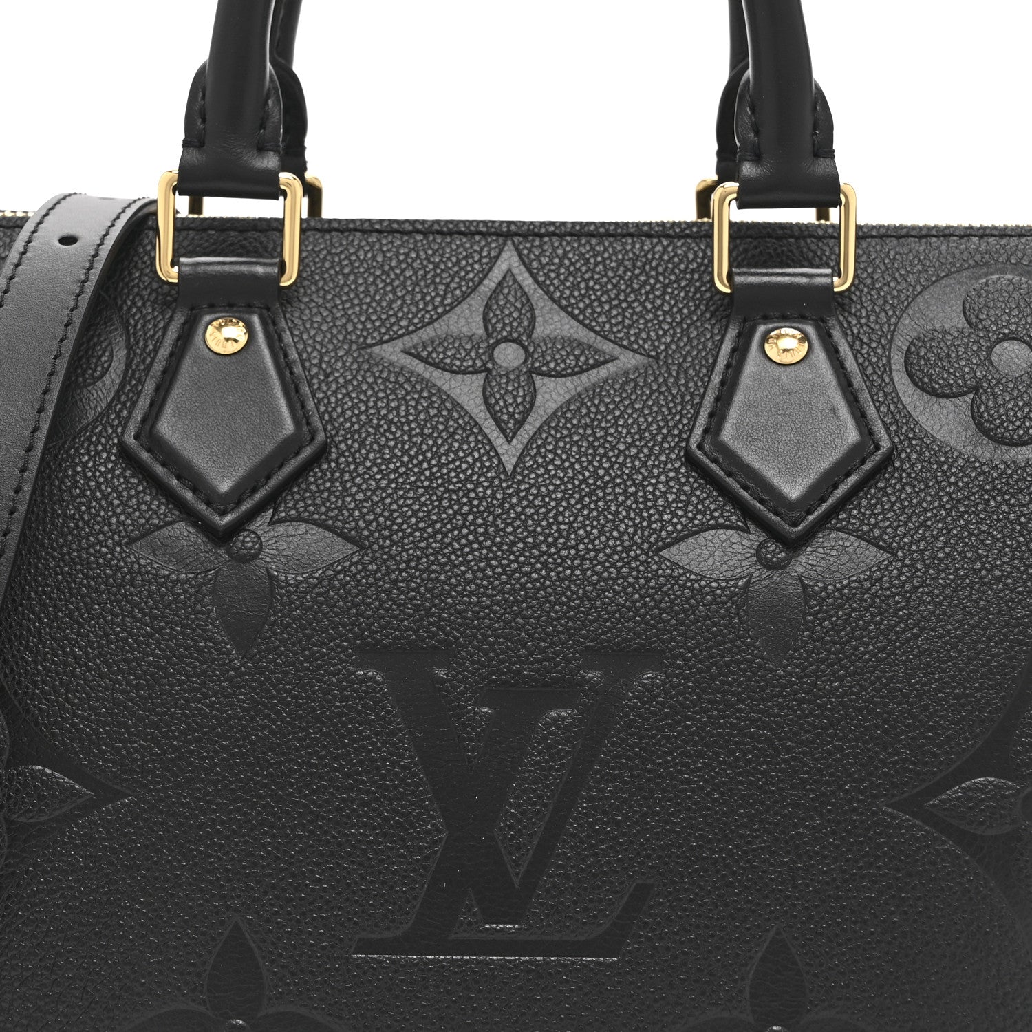 Louis Vuitton Empreinte Monogram Giant Speedy Bandouliere 25 Black 7 of 9