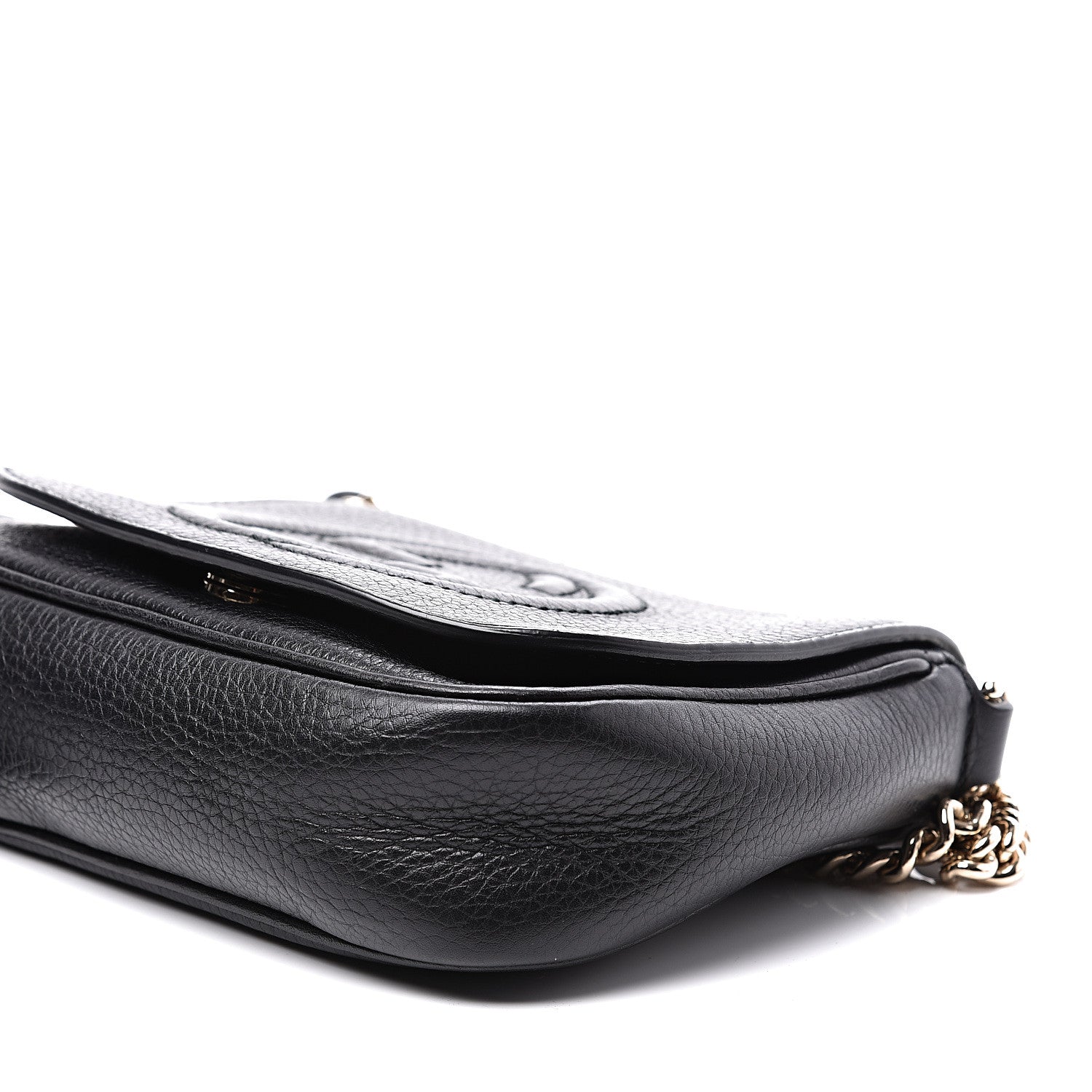 Gucci Pebbled Calfskin Small Soho Flap Crossbody Black 9 of 10